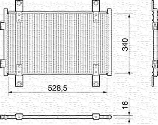 MAGNETI MARELLI Конденсатор, кондиционер 350203159000